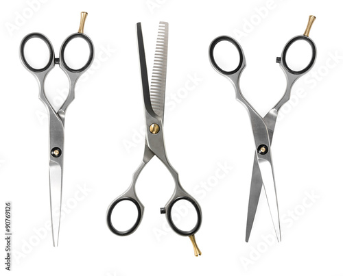 Canvas Print Set of hairdressing scissors