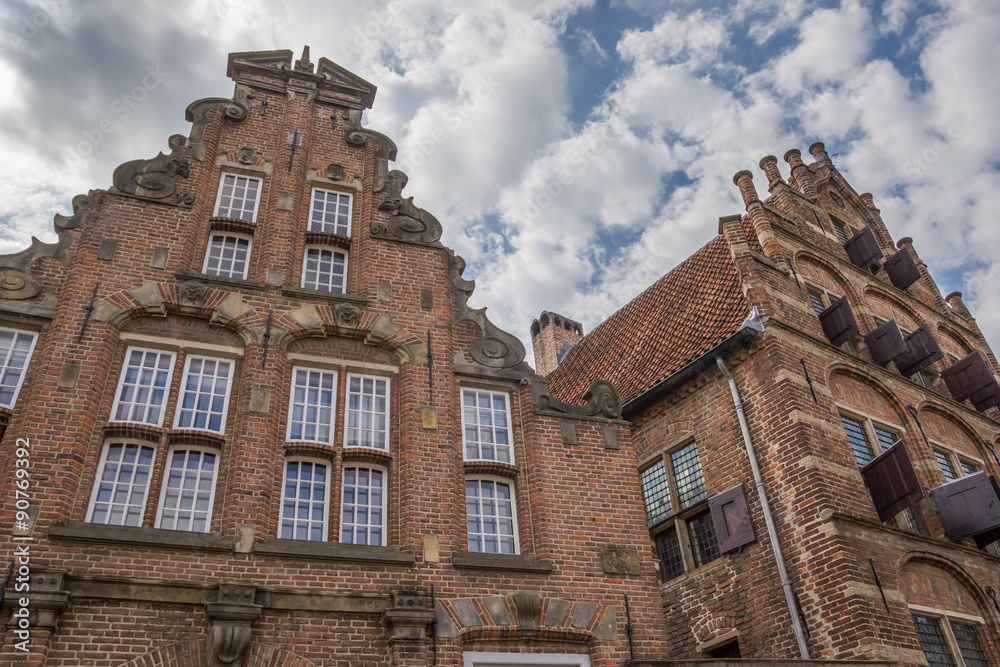 Facades of old houses in Zutphen