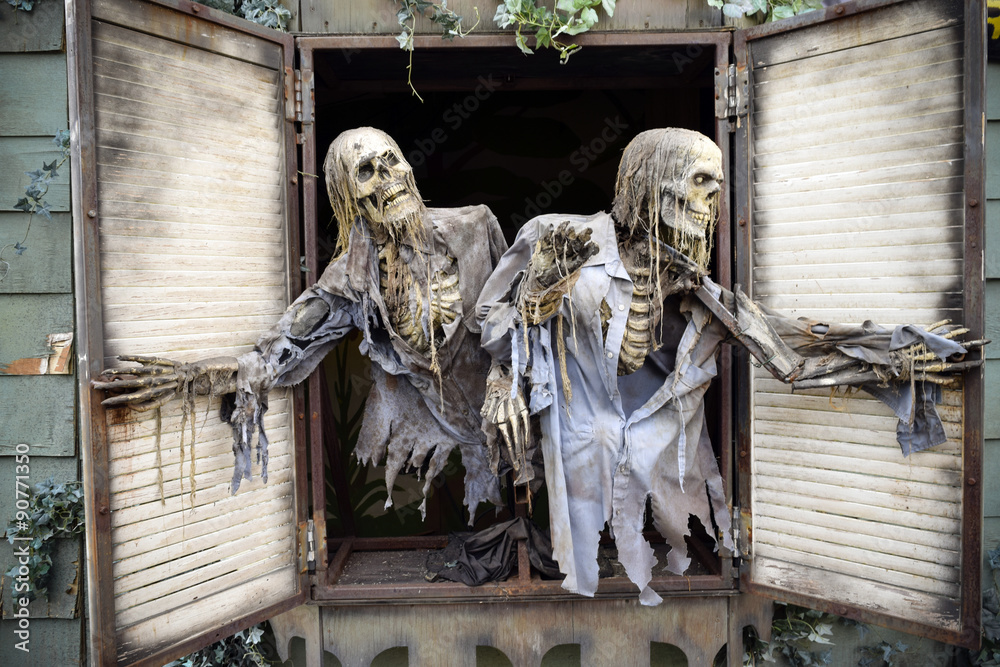 Halloween Ghost Haunted House - obrazy, fototapety, plakaty 