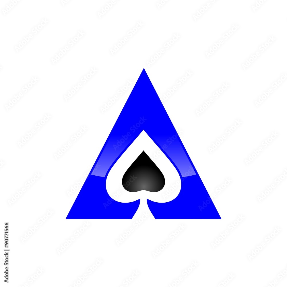 Spade Initial A Letter Ace Design Spade Initial A Letter Ace Design