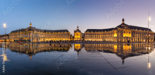 Bordeaux, Place de la Bourse in blue hour photo