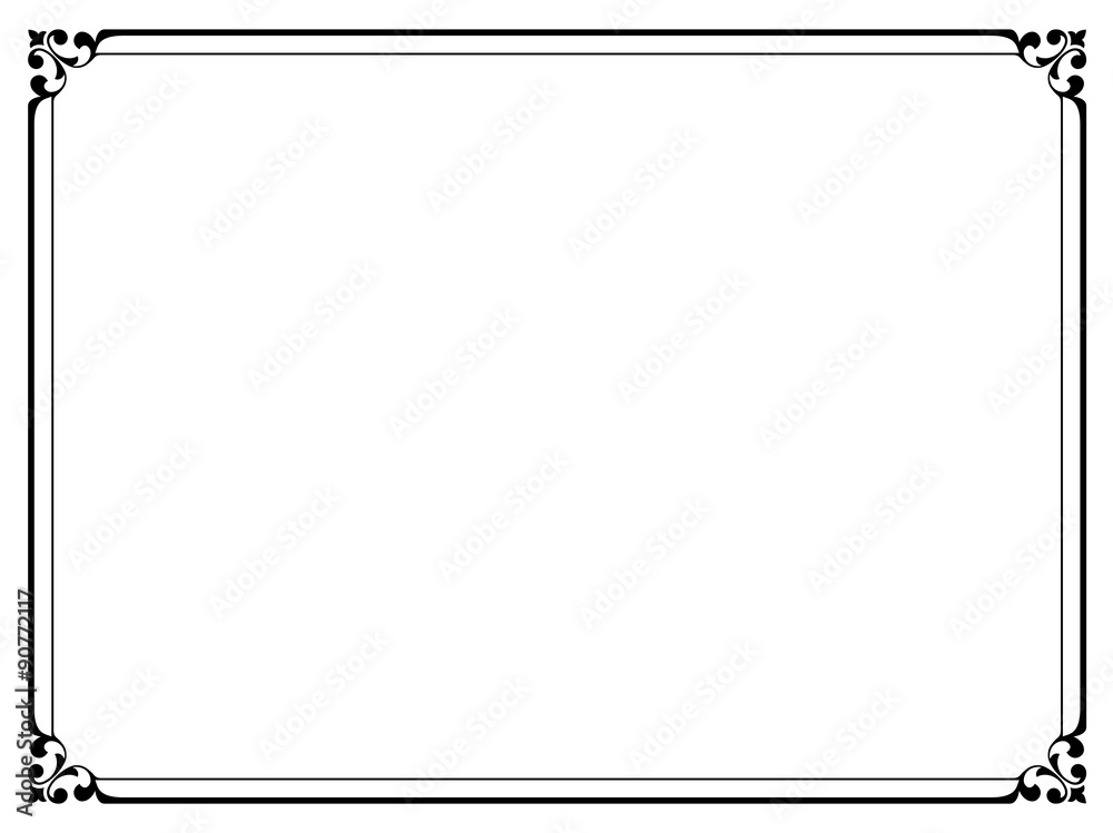 simple black ornamental decorative frame