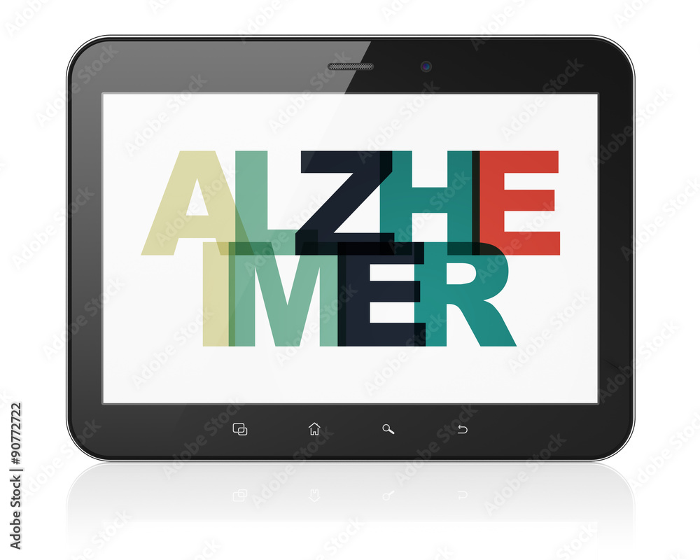 Healthcare concept: Tablet Computer with Alzheimer on display Healthcare concept: Tablet Computer with Alzheimer on display