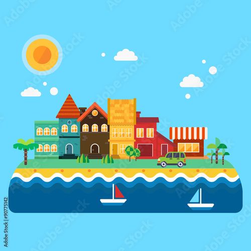 Small quiet seacoast