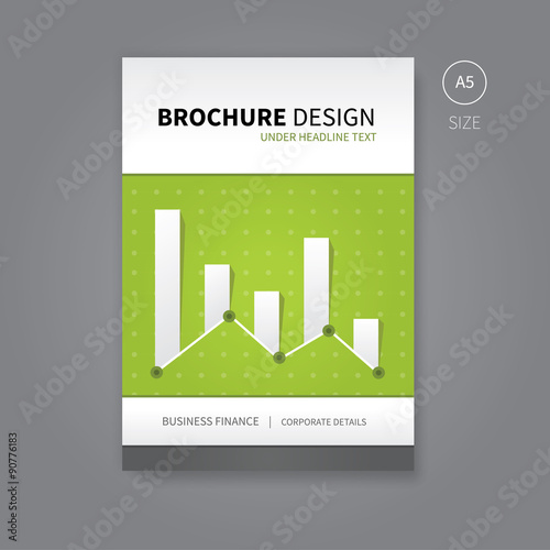 brochure flyer template for finance book vector