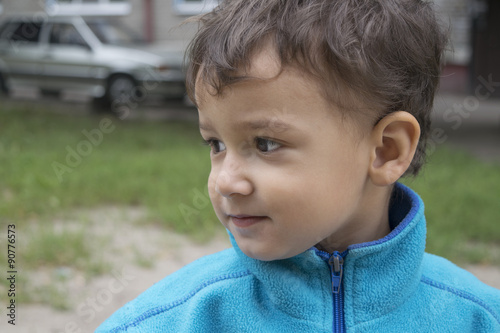 portrait of pensive boy