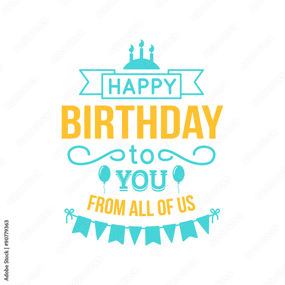 Obraz premium Happy birthday lettering.
