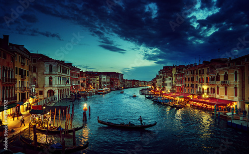 Grand Canal in sunset time, Venice, Italy