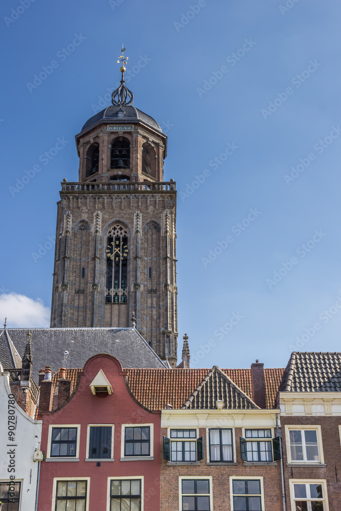 Lebuinus church and old houses in Deventer