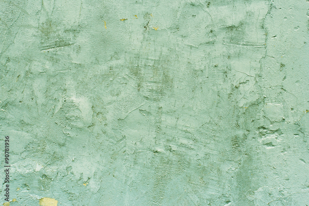 Obraz premium Old wall, grunge, material, aged, rust or construction. grungy green background
