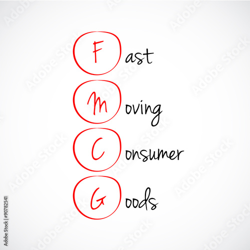 Acronym FMCG as Fast Moving Consumer Goods