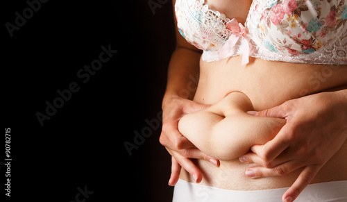 Obraz na plátně Image of woman with excess weight