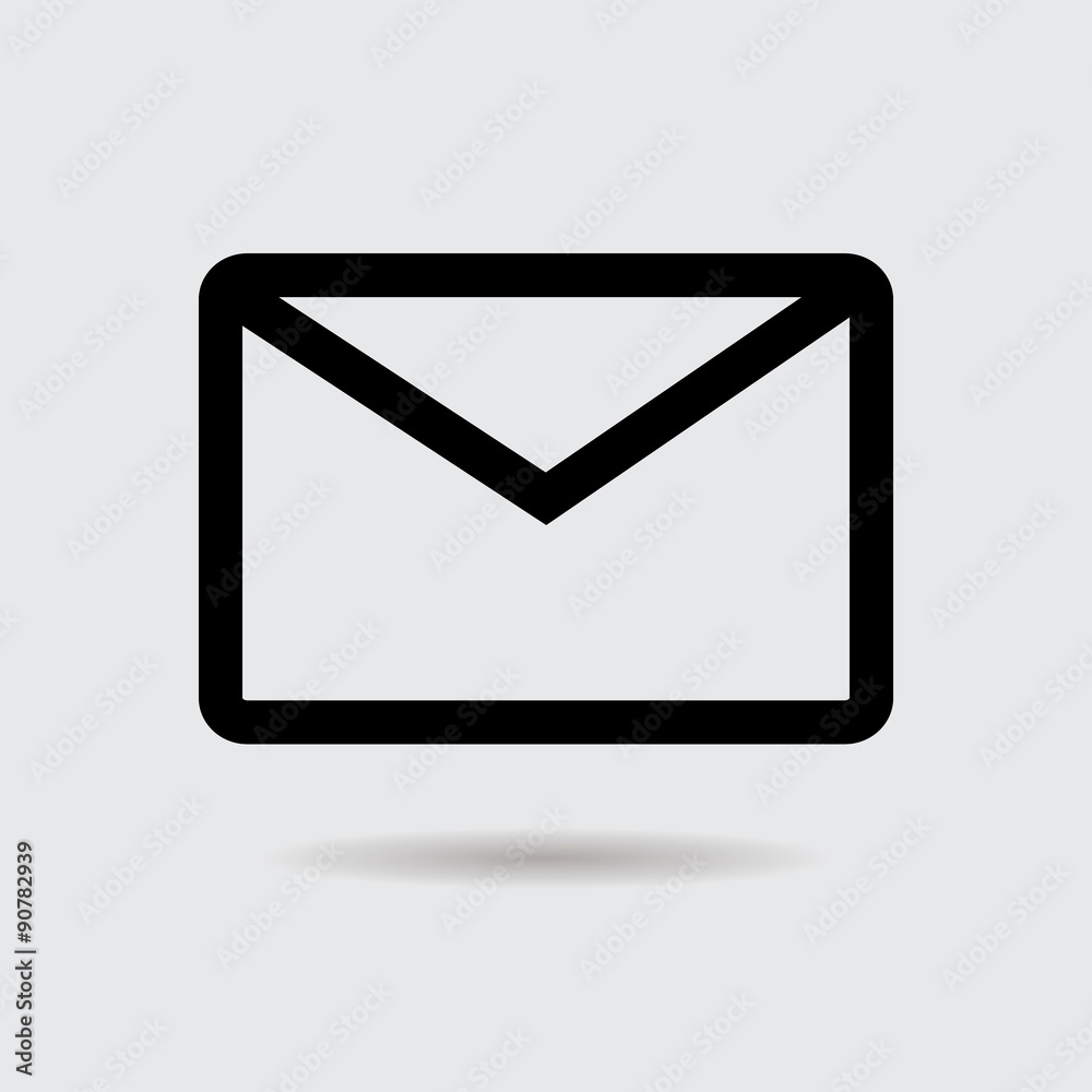 Envelope web icon, message sign, vector. Envelope web icon, message sign, vector.