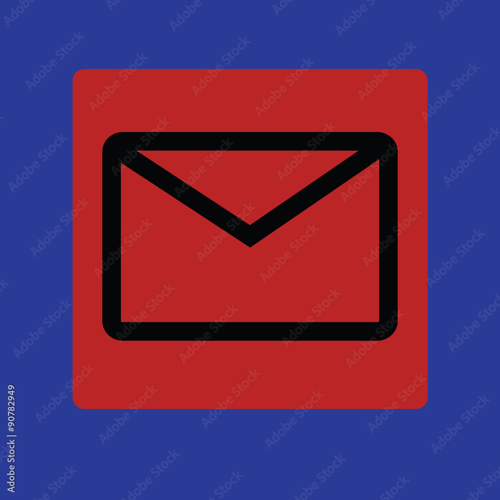 Envelope web icon, message sign, vector. Envelope web icon, message sign, vector.
