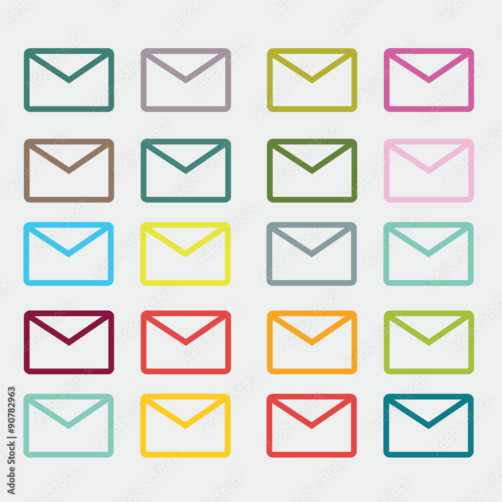Envelope web icon, message sign, vector. Envelope web icon, message sign, vector.