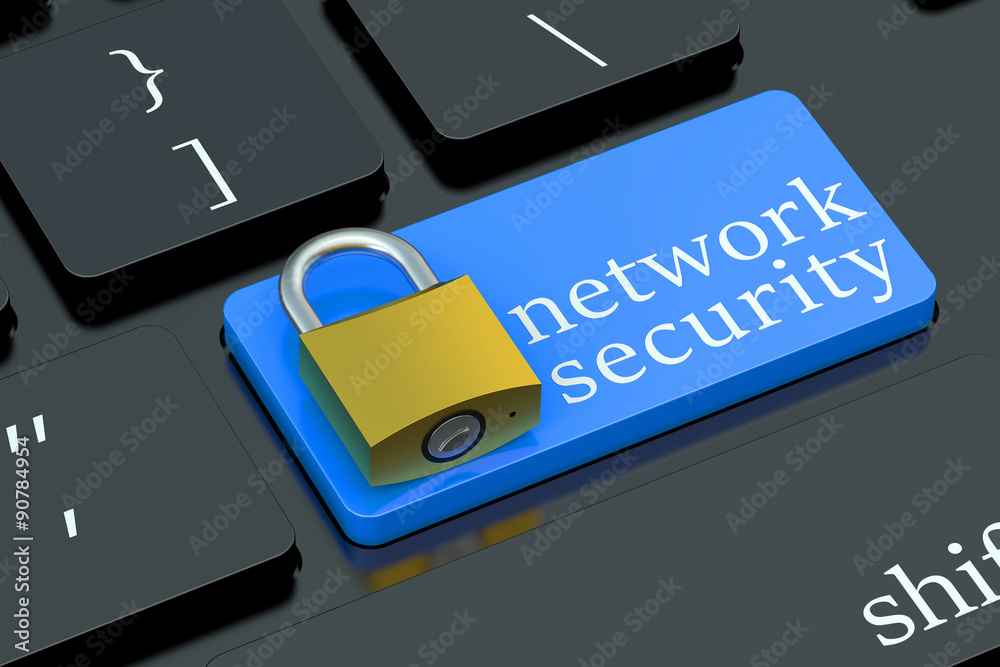 Fototapeta premium Network Security keyboard button
