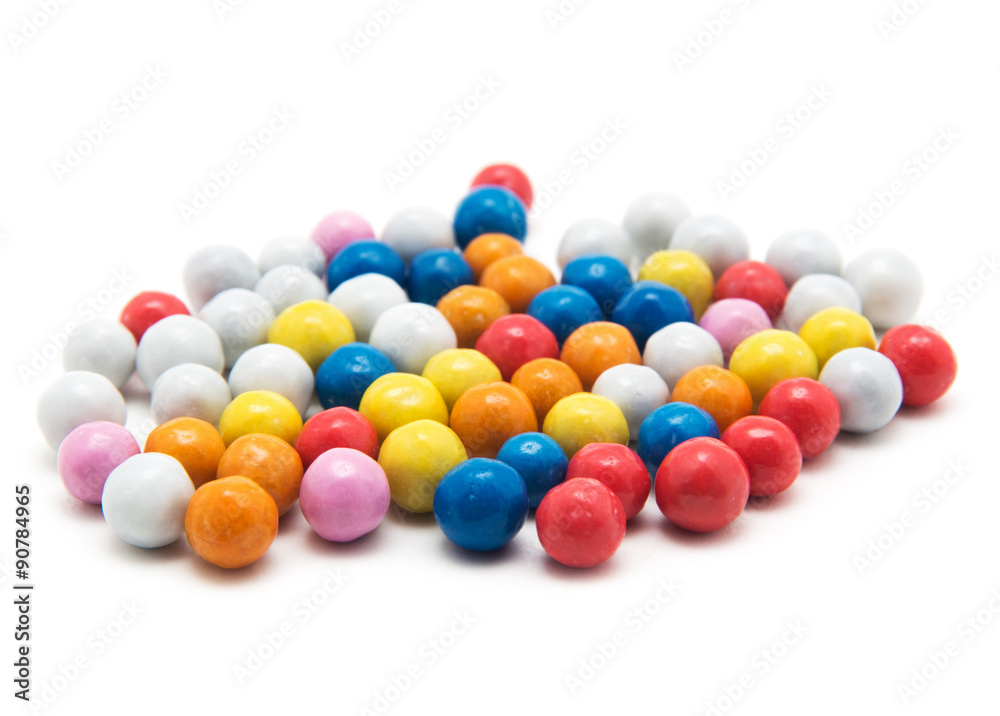 colored candy on white background colored candy on white background