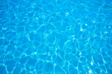 Blue ripped water in swimming pool