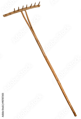 Εκτύπωση καμβά Garden rake isolated on white