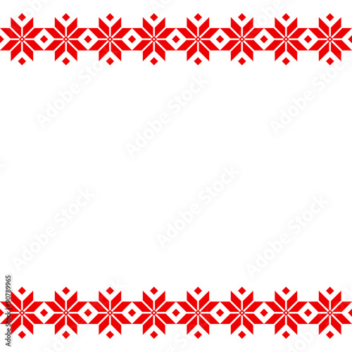 Belorussian sacred ethnic ornament, seamless pattern. Vector illustration. Slovenian Traditional Pattern Ornament. Seamless Background. Belarusian pattern.