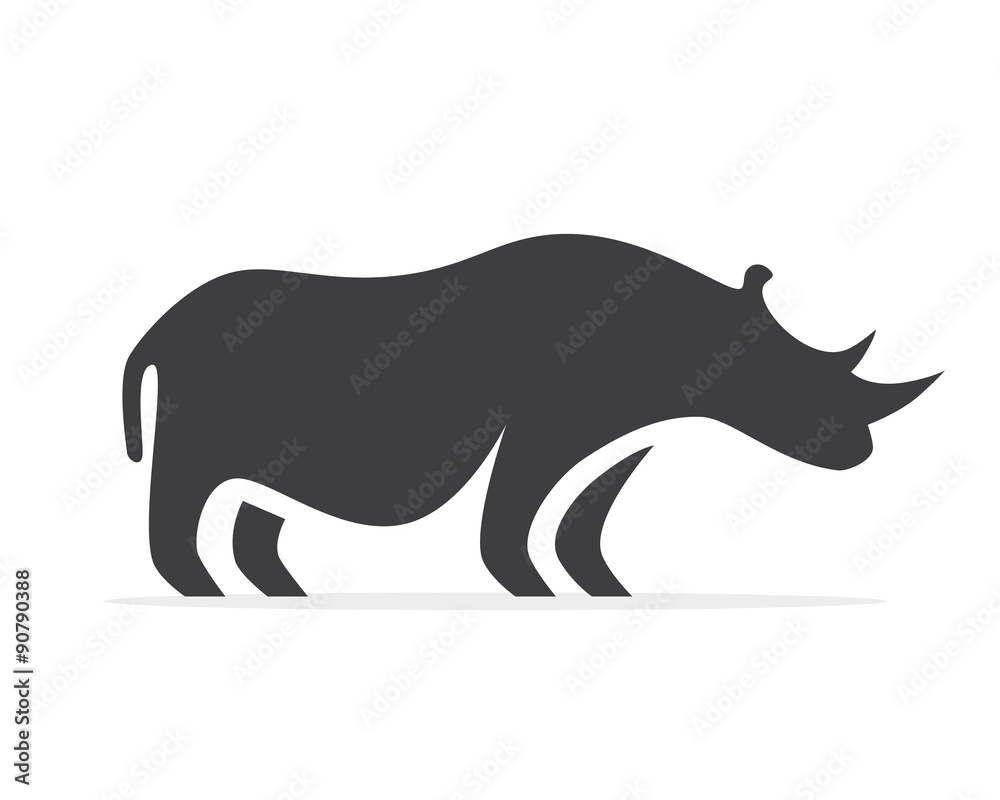 Obraz premium Vector rhino logo or icon