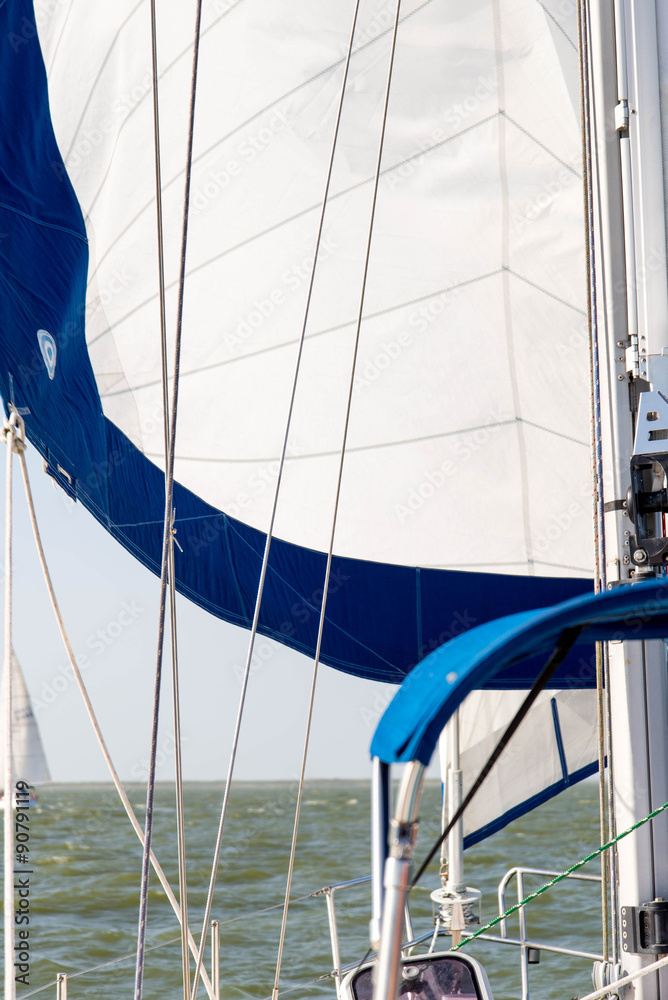 Obraz premium sailing yacht in the open ocean