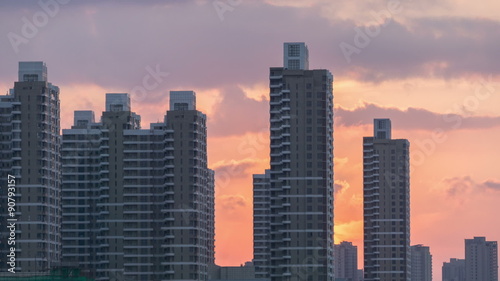 Time-lapse of sunset photo