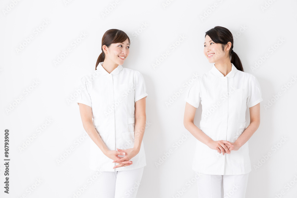 young asian nurse isolated on white background young asian nurse isolated on white background
