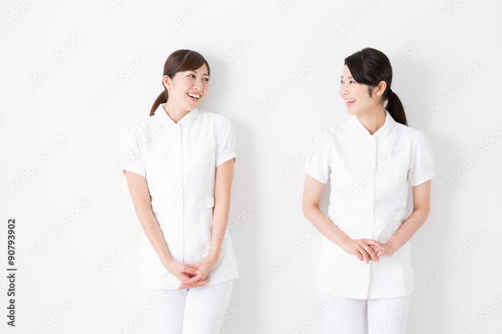 young asian nurse isolated on white background young asian nurse isolated on white background