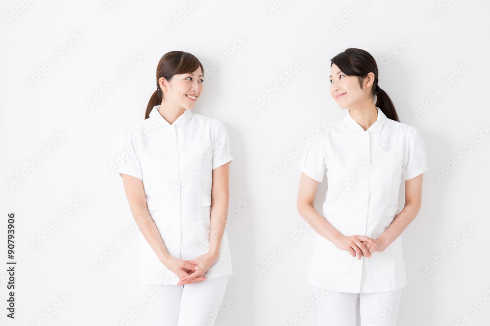 young asian nurse isolated on white background young asian nurse isolated on white background