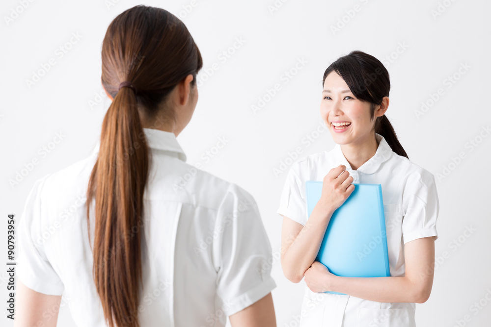young asian nurse isolated on white background young asian nurse isolated on white background