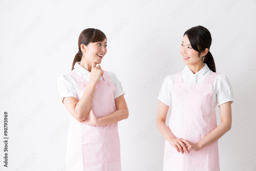 young asian nurse isolated on white background young asian nurse isolated on white background