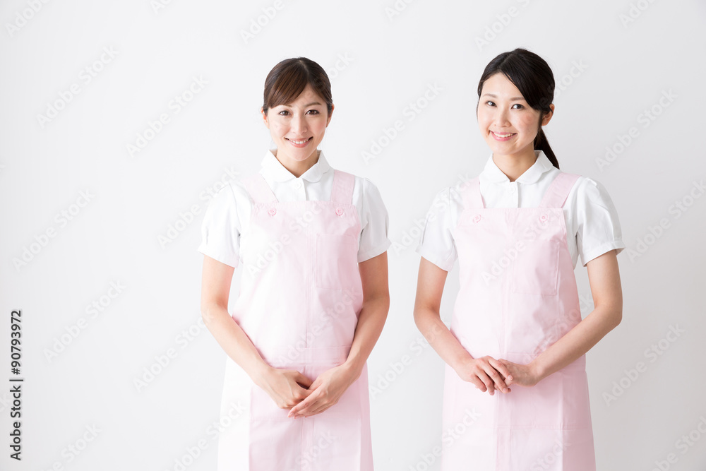 young asian nurse isolated on white background young asian nurse isolated on white background