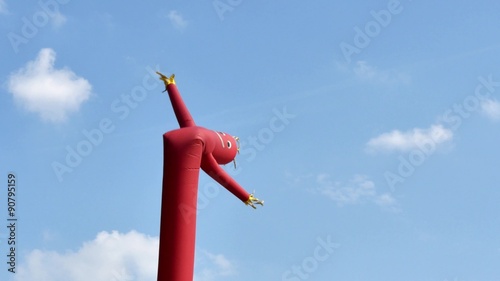4K Red Wacky Waving Inflatable Arm Flailing Tube Man