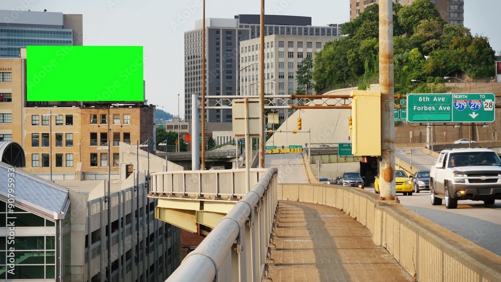 Pittsburgh Liberty Bridge Green Screen Billboard Pittsburgh Liberty Bridge Green Screen Billboard