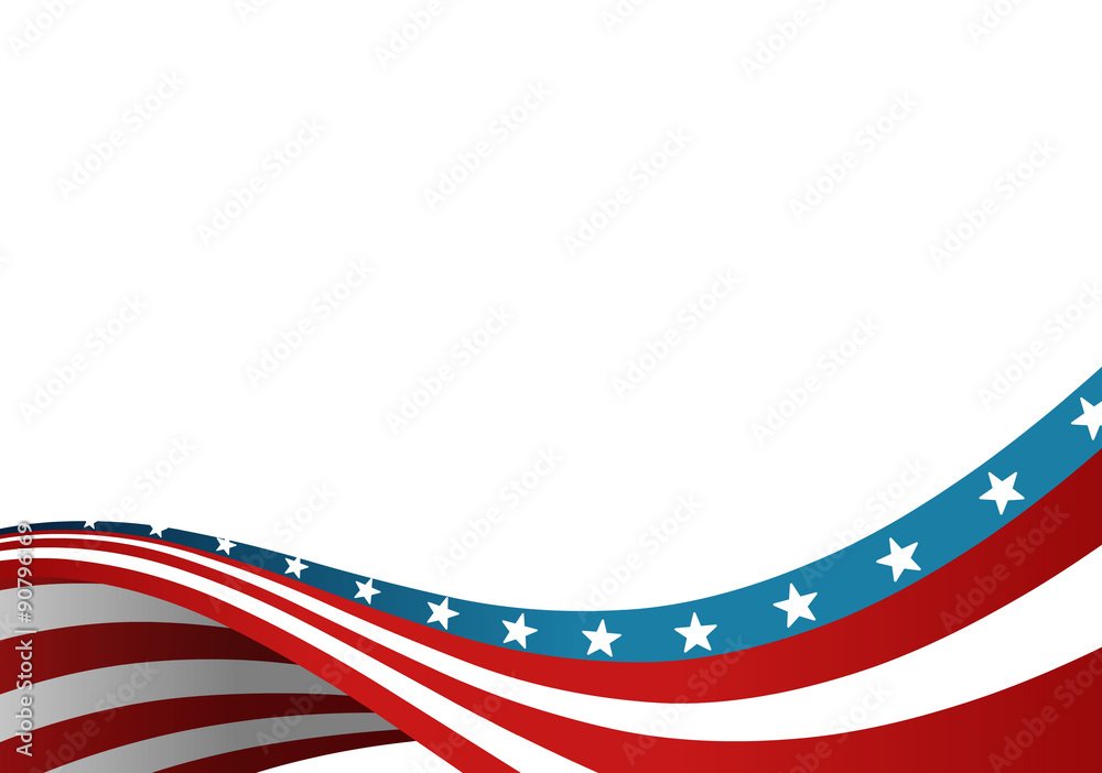 Fototapeta premium american flag evolution
