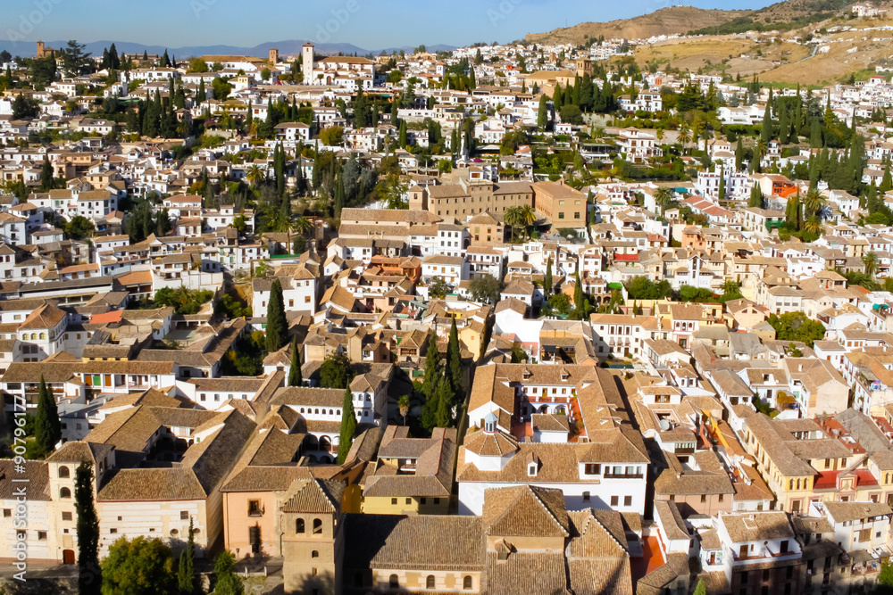 Albaicin landscape, Granada, Spain / Albaicin is a district of Granada, in the autonomous community of Andalusia, Spain.