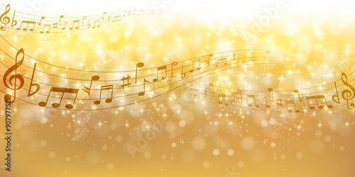 音符　光　背景