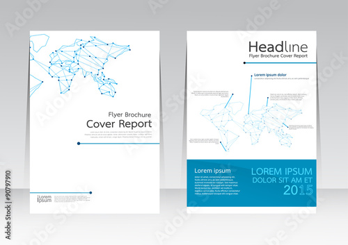 Abstract design vector template for brochure flyer in A4 size