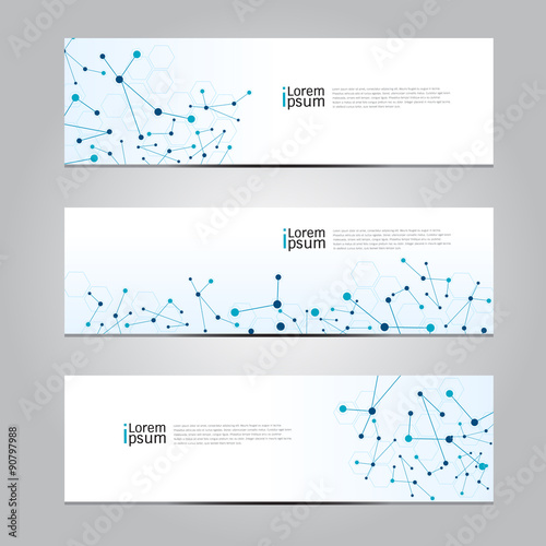 Vector design Banner network technology background.