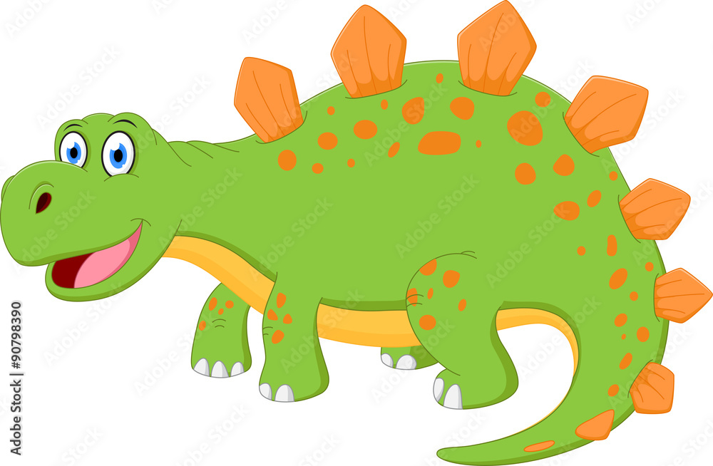 Naklejka premium Happy dinosaur cartoon