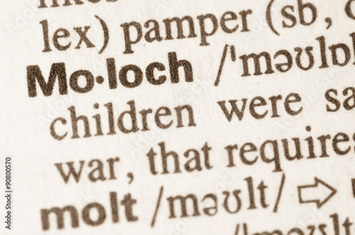 Dictionary definition of word Moloch