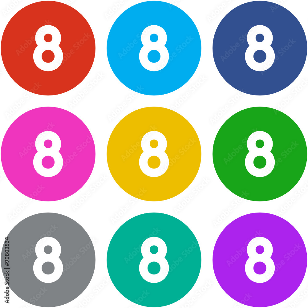 Fototapeta premium Flat Multicolor App Icon