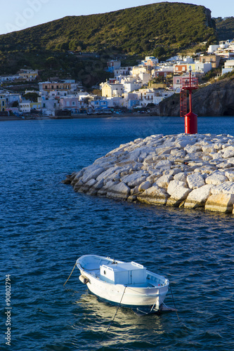 boat in harbour Ponza
