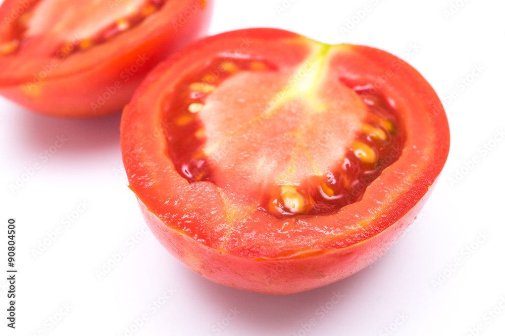 Tomato vegetable parts isolated on white background 1 Tomato vegetable parts isolated on white background 1