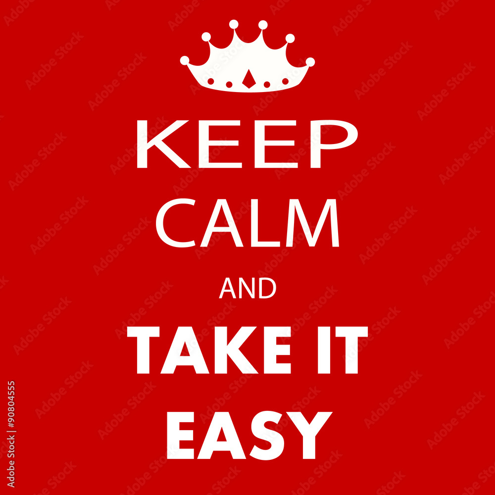 Fototapeta premium keep calm and relax poster with crown
