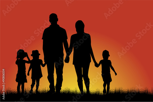 Family silhouettes