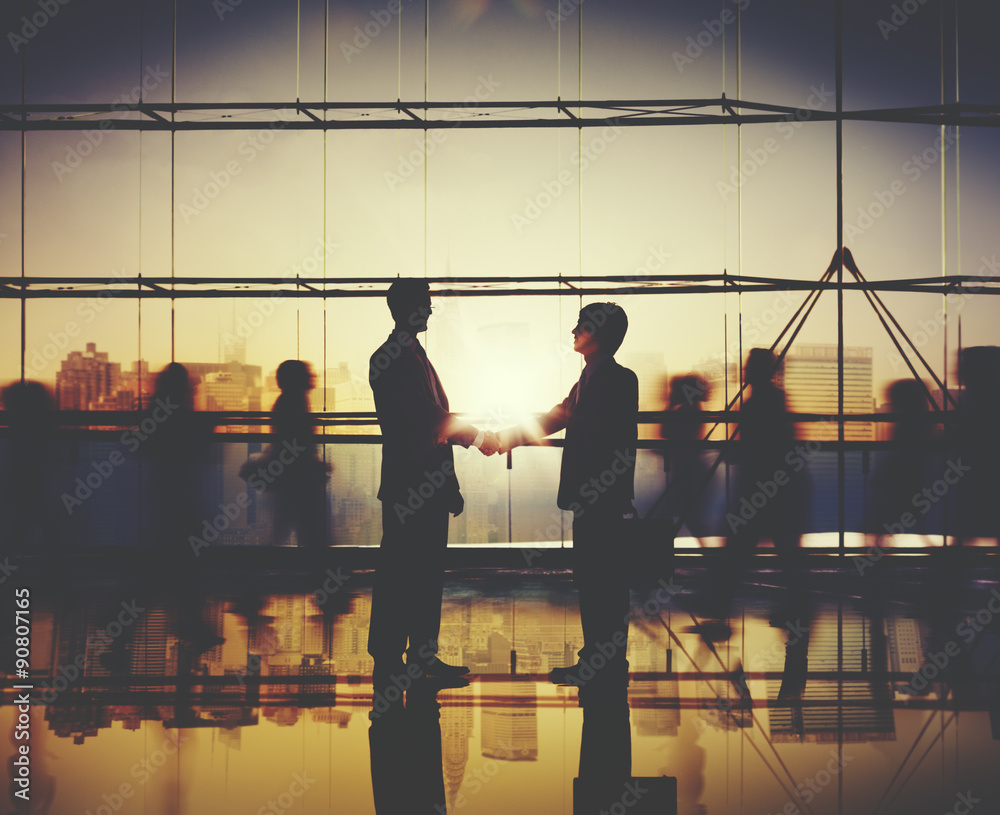 Businessm People Handshake Corporate Greeting Communication Conc