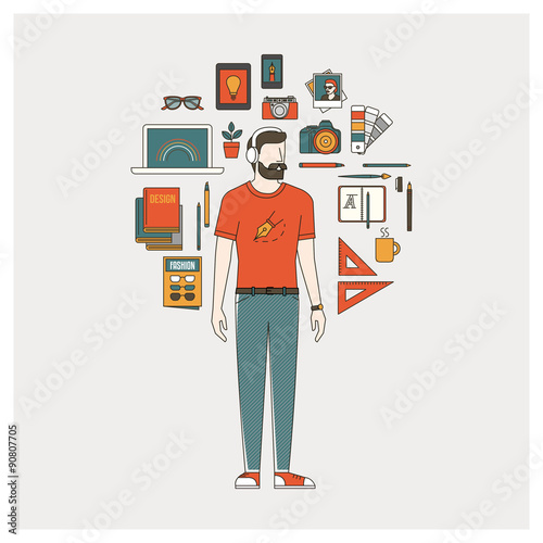 Graphic designer, illustrator and photographer