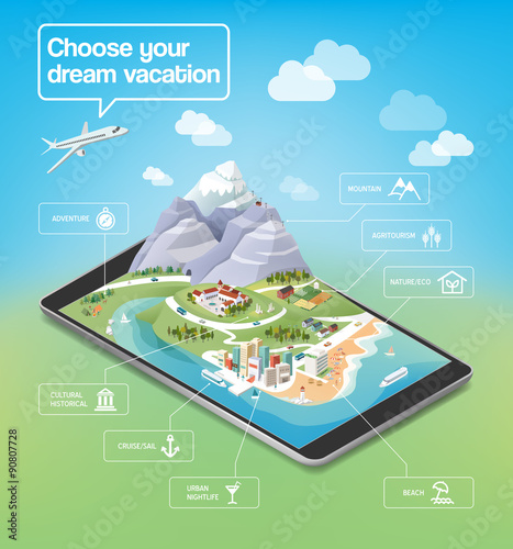 Dream vacations infographic